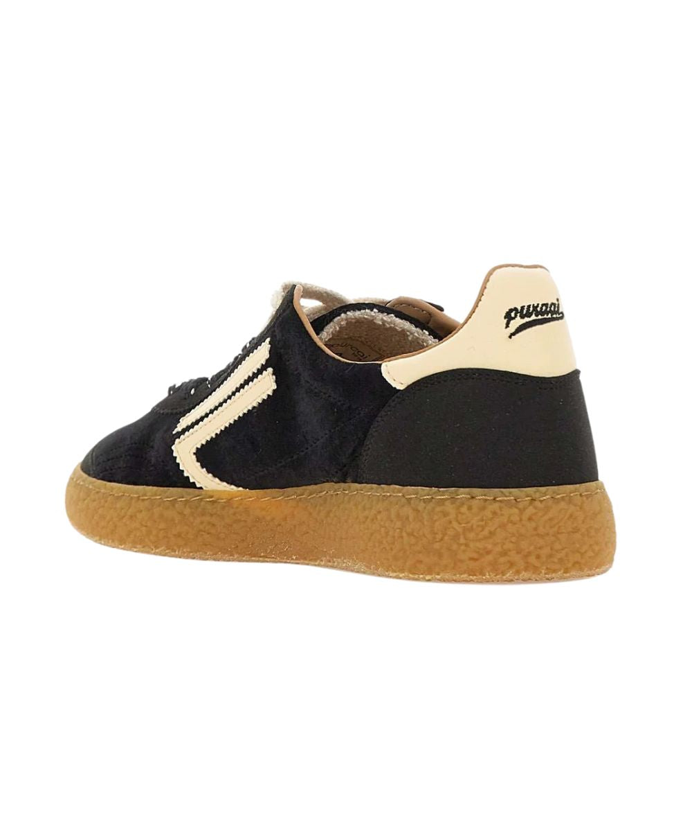 Puraai Sneakers in Eco Microsuede e Velluto 6.01 XS Caviar Nero