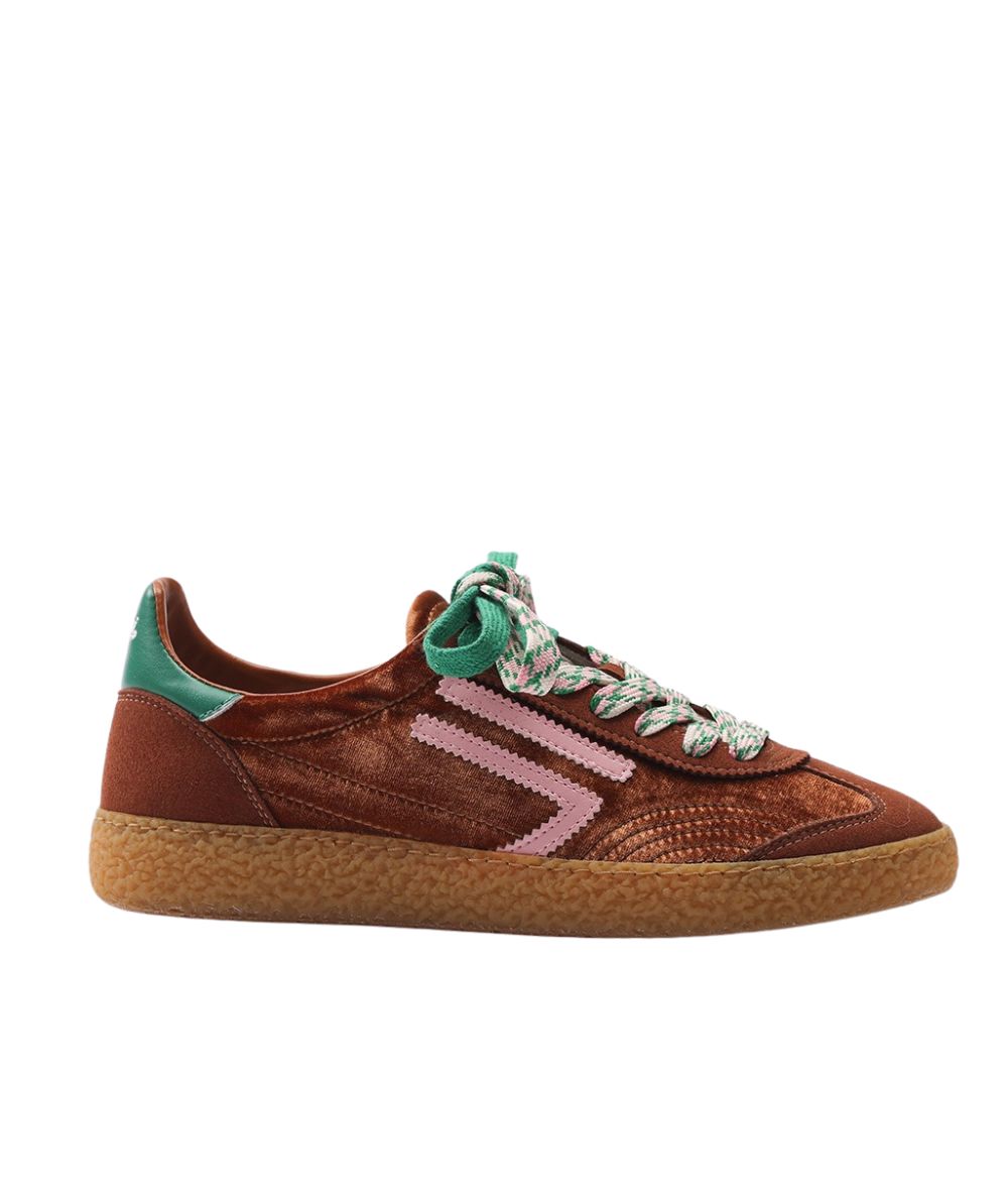 Puraai Sneakers in Eco Microsuede e Velluto 6.01 XS PU601X-044 Marrone 