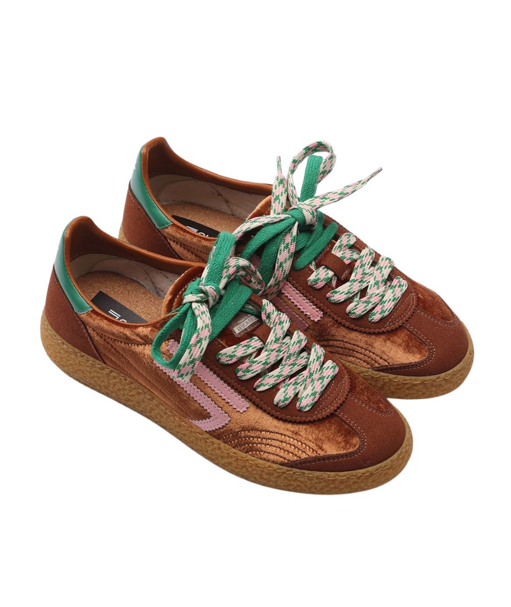 Puraai Sneakers in Eco Microsuede e Velluto 6.01 XS PU601X-044 Marrone 