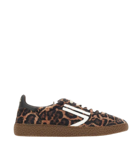 Puraai Sneakers in Eco Microsuede e Velluto 6.01 XS Savana PU601X-072 Leopardato