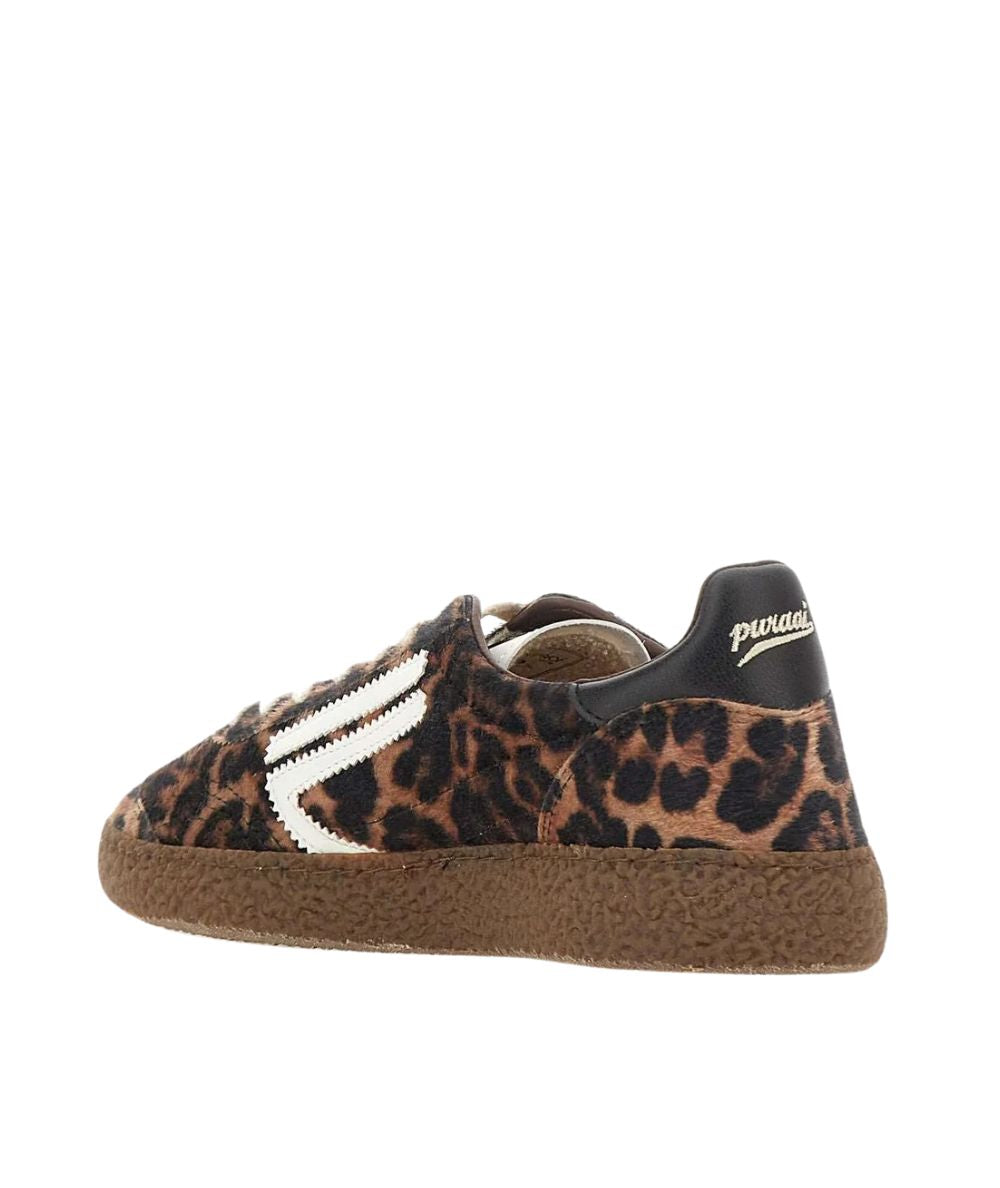 Puraai Sneakers in Eco Microsuede e Velluto 6.01 XS Savana PU601X-072 Leopardato