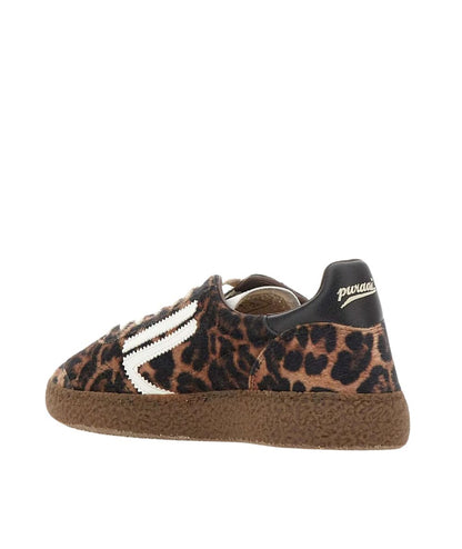 Puraai Sneakers in Eco Microsuede e Velluto 6.01 XS Savana PU601X-072 Leopardato