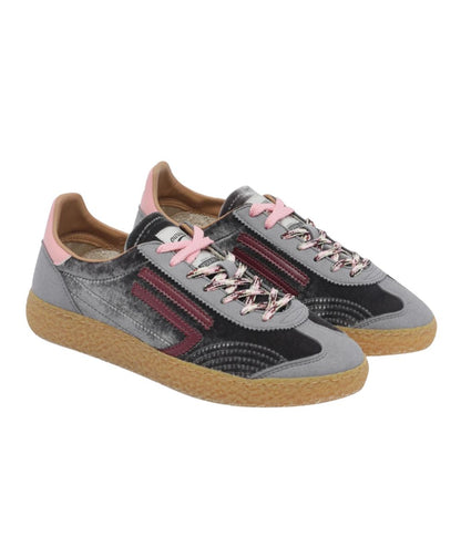 Puraai Sneakers in Eco Microsuede e Velluto PU601X-060 6.01 XS Ash Grigio