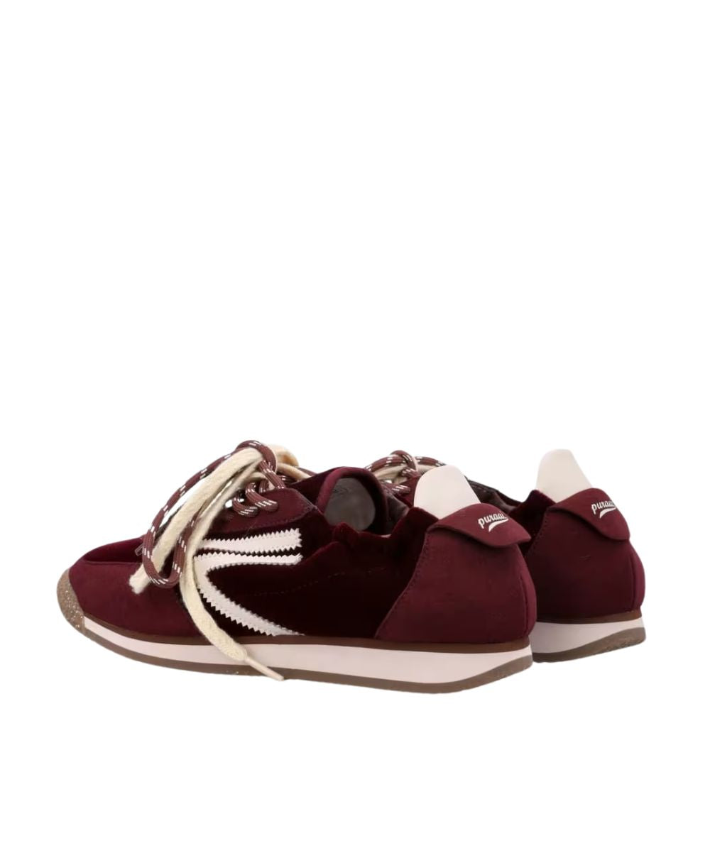 Puraai Sneakers in Tela ed Ecopelle PU602P-046 6.02 Panther Wine Bordeaux
