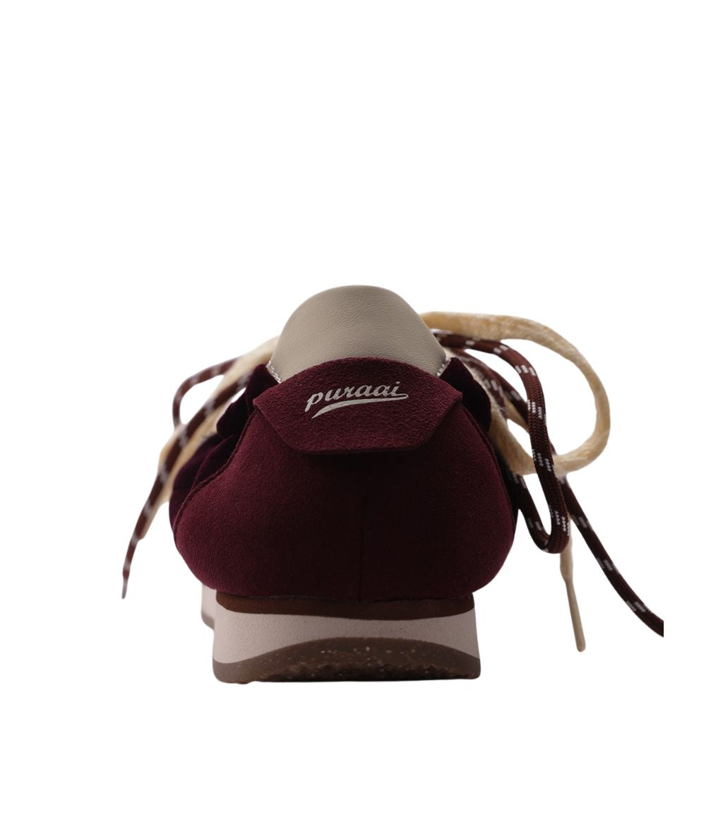 Puraai Sneakers in Tela ed Ecopelle PU602P-046 6.02 Panther Wine Bordeaux
