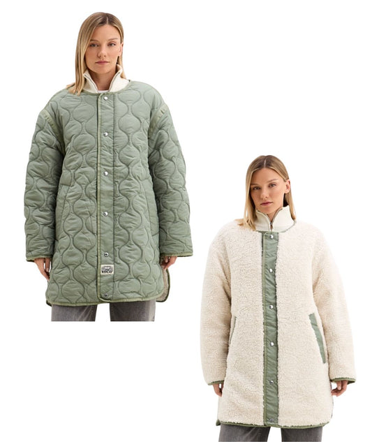 REPLAY Giubbotto Reversibile W7929.000.85302 Verde Oliva