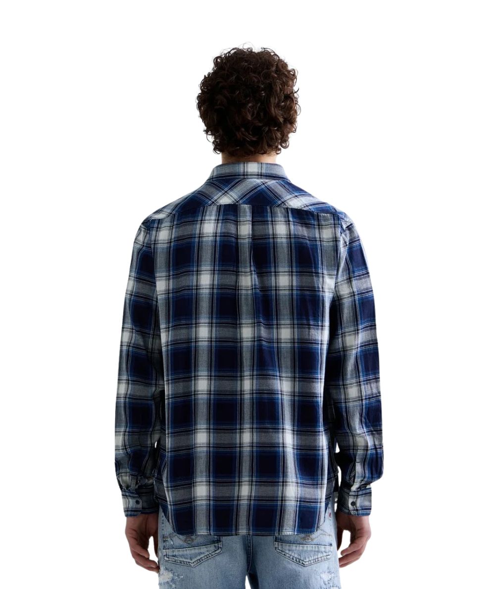 REPLAY Camicia in Fantasia Check M105Z.000.723T0W Blu