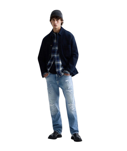 REPLAY Camicia in Fantasia Check M105Z.000.723T0W Blu