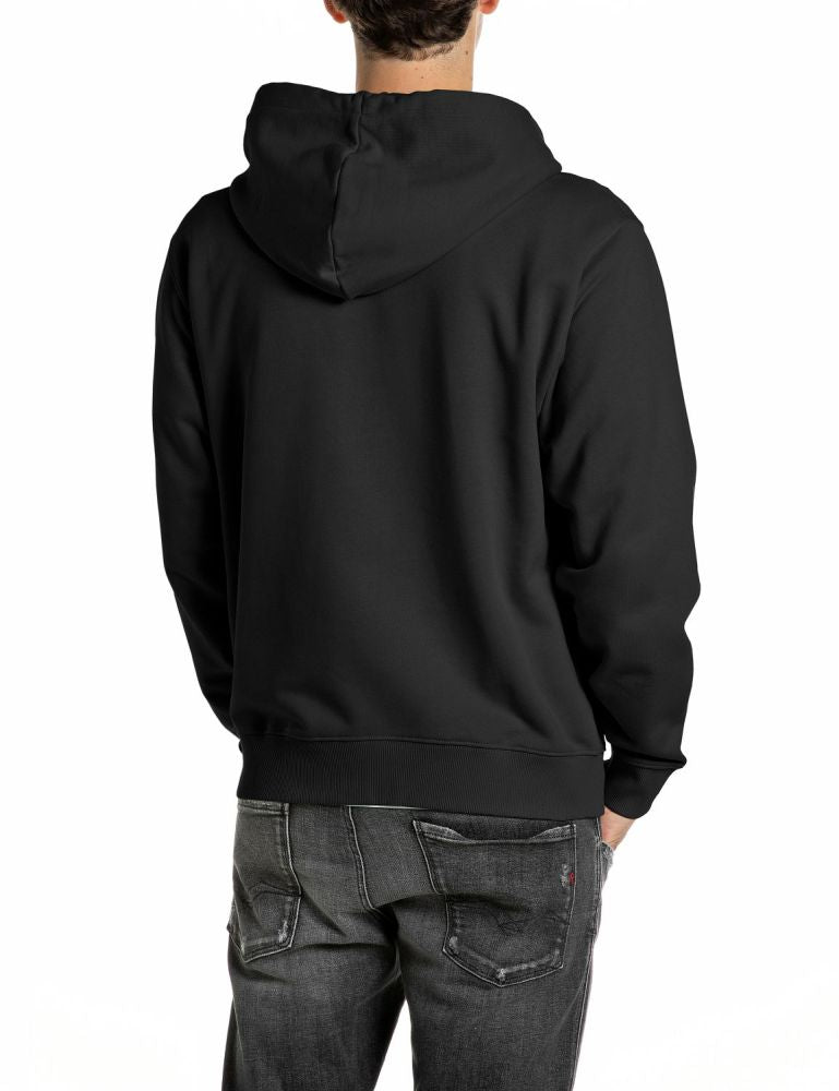 REPLAY Felpa con Cappuccio e Zip M13LU.000.7242OW Nero