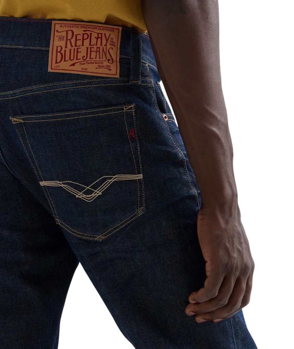 REPLAY Jeans Deryck Regular Fit M1039.00R.79526A Blu Denim