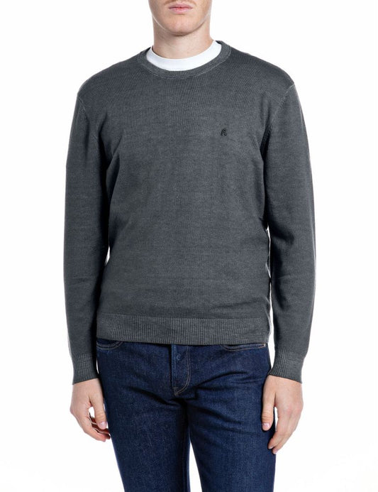 REPLAY Maglione Girocollo in Misto Lana UK00AM.000.723SIG Grigio