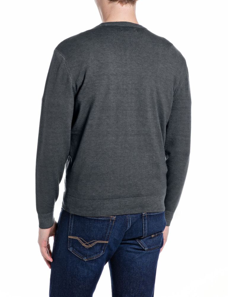 REPLAY Maglione Girocollo in Misto Lana UK00AM.000.723SIG Grigio