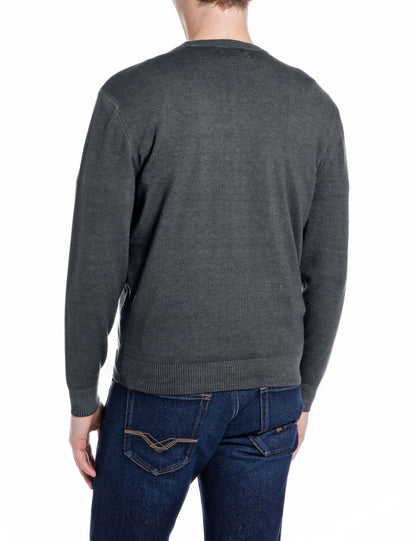 REPLAY Maglione Girocollo in Misto Lana UK00AM.000.723SIG Grigio