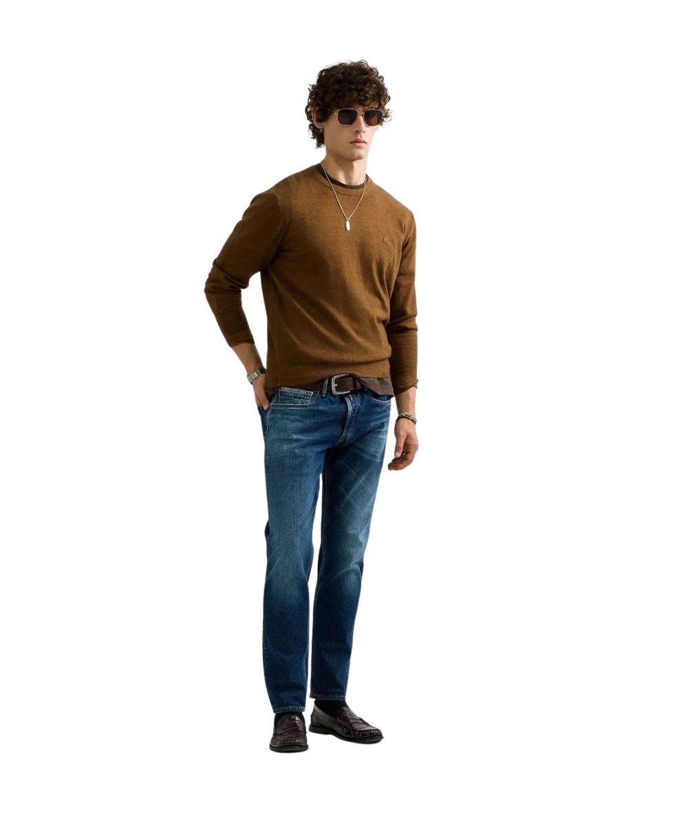 REPLAY Maglione Girocollo in Misto Lana UK00AM.000.723SIG Marrone