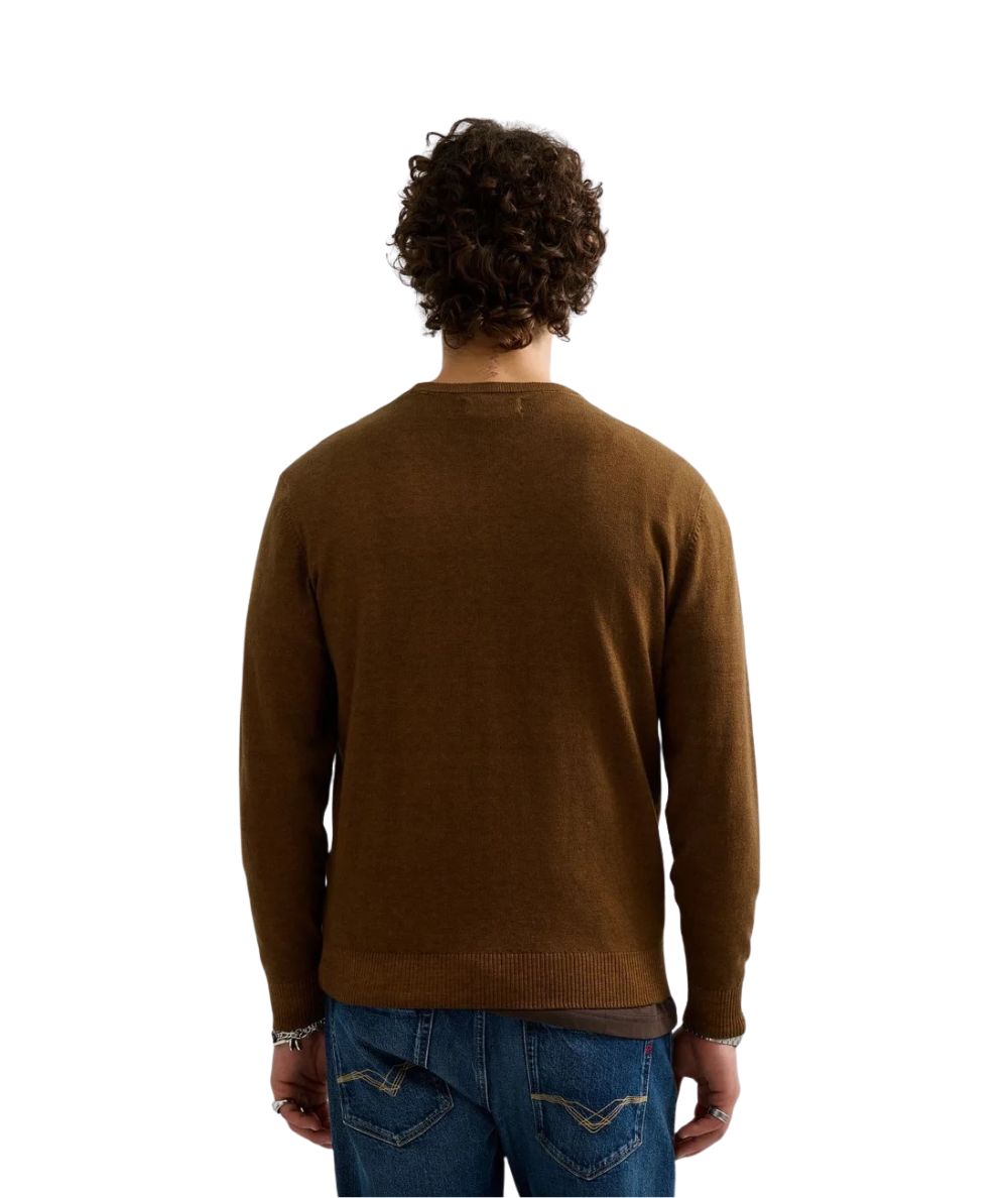 REPLAY Maglione Girocollo in Misto Lana UK00AM.000.723SIG Marrone