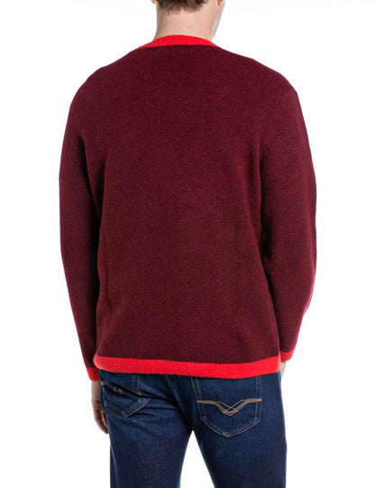 REPLAY Maglione Profili a Contrasto UK0084.000.723ZD Rosso