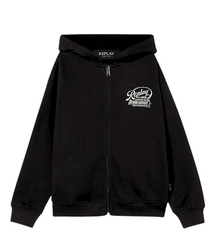 REPLAY & SONS Felpa con Cappuccio e Cerniera SB2723.057.23830 Nero