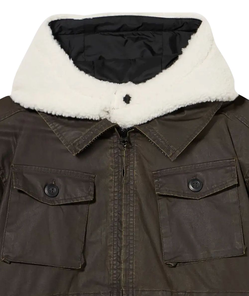 REPLAY & SONS Parka con Imbottura in Teddy SB8224.050.85444 Verde Militare
