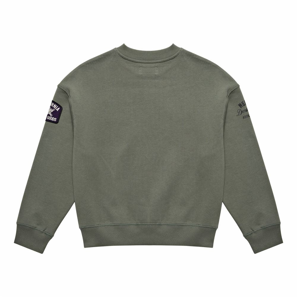 REPLAY & SONS Felpa con Patch e Stampe SB91J4.000.00L35W Verde Militare