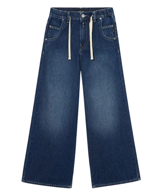 REPLAY & SONS Jeans Wide Leg con Coulisse SG9451.050.820353 Denim Medio
