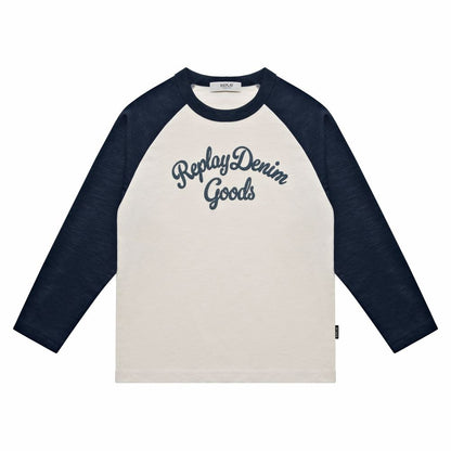 REPLAY & SONS T-shirt Maniche Lunghe SB91II.000.724BBW Bianco Blu