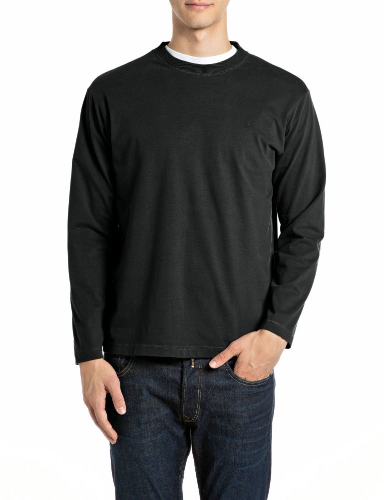 REPLAY T-shirt Maniche Lunghe M13M2.000.7242LW Nero