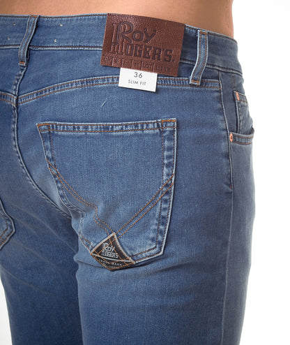 Roy Roger's Jeans 517 Denim Knit Real Wash RRU075D6702480 Denim