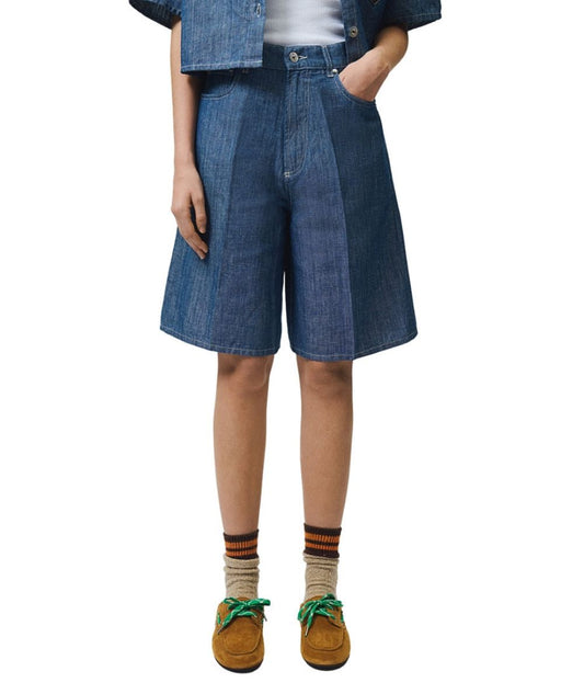 ROY ROGER'S  Bermuda a Vita Alta in Chambray Billy RND90282D7380021 Denim