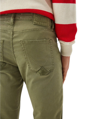 ROY ROGER'S  Pantaloni 517 Plain Drill Crow RRU089P0370127/C0085