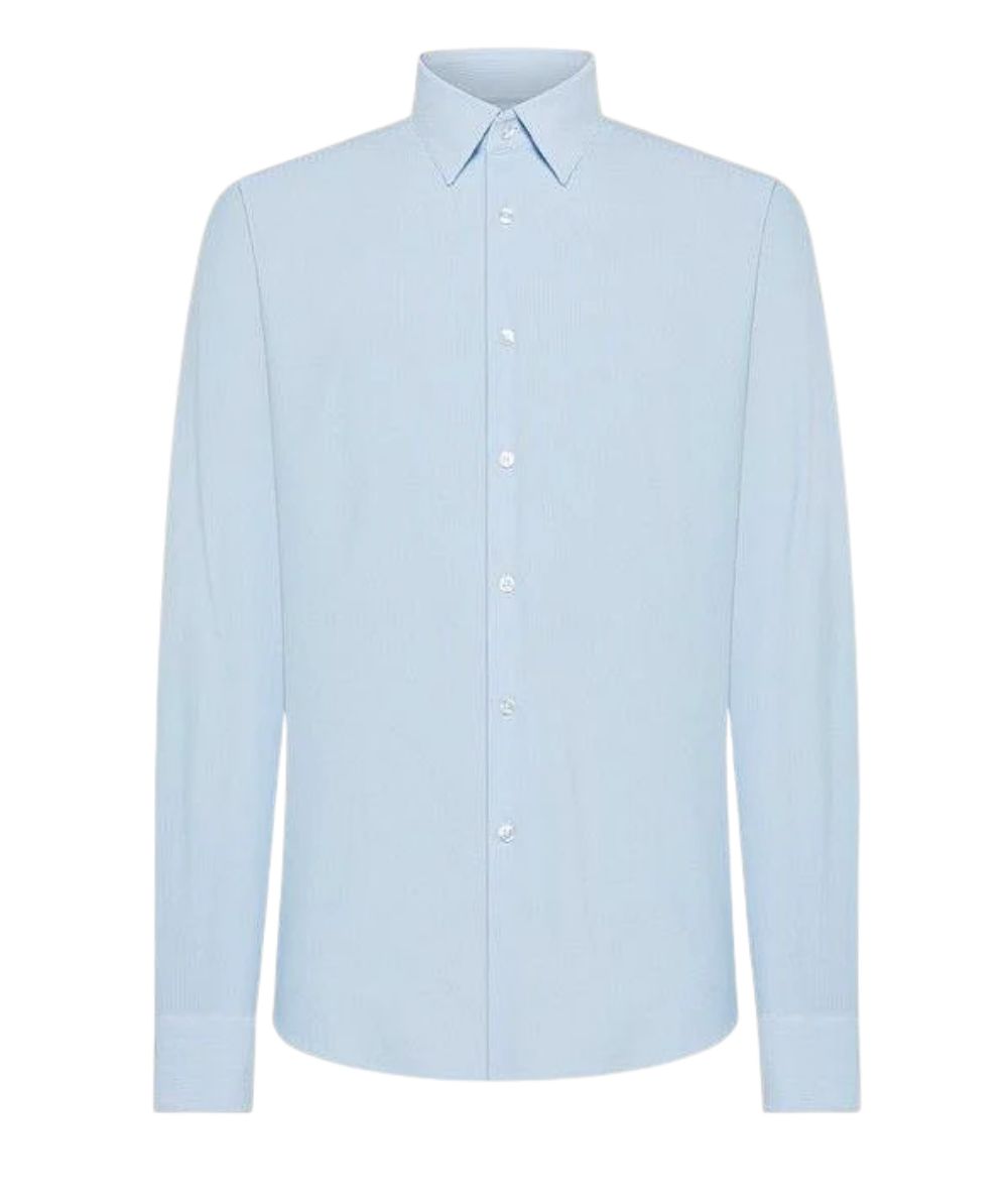 RRD Camicia No Stiro Oxford Jacquard 26270 Celeste
