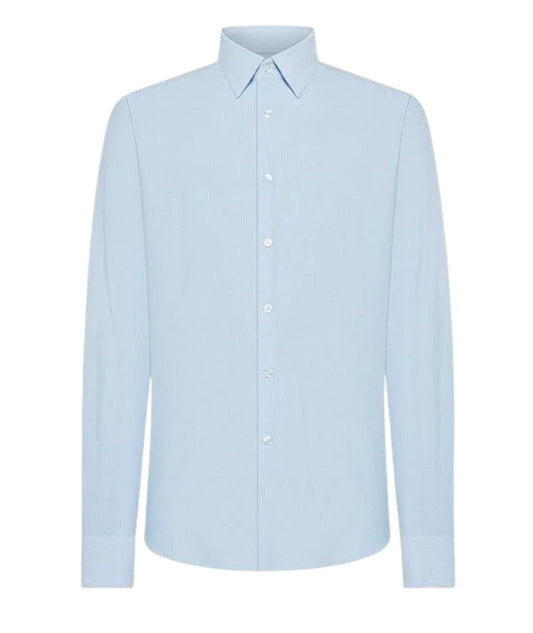 RRD Camicia No Stiro Oxford Jacquard 26270 Celeste