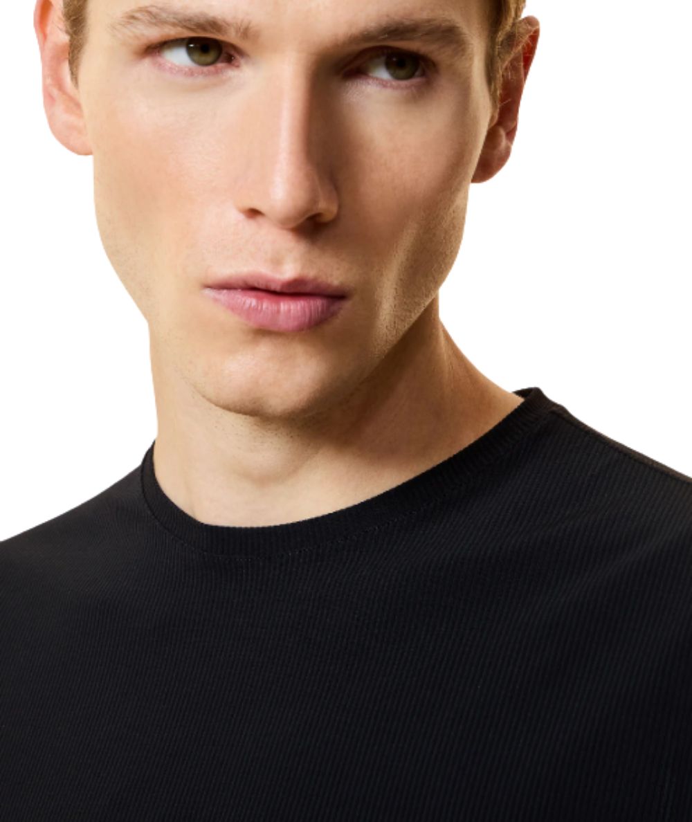 RRD T-shirt Girocollo Rib Strech a Costine 26220 Nero