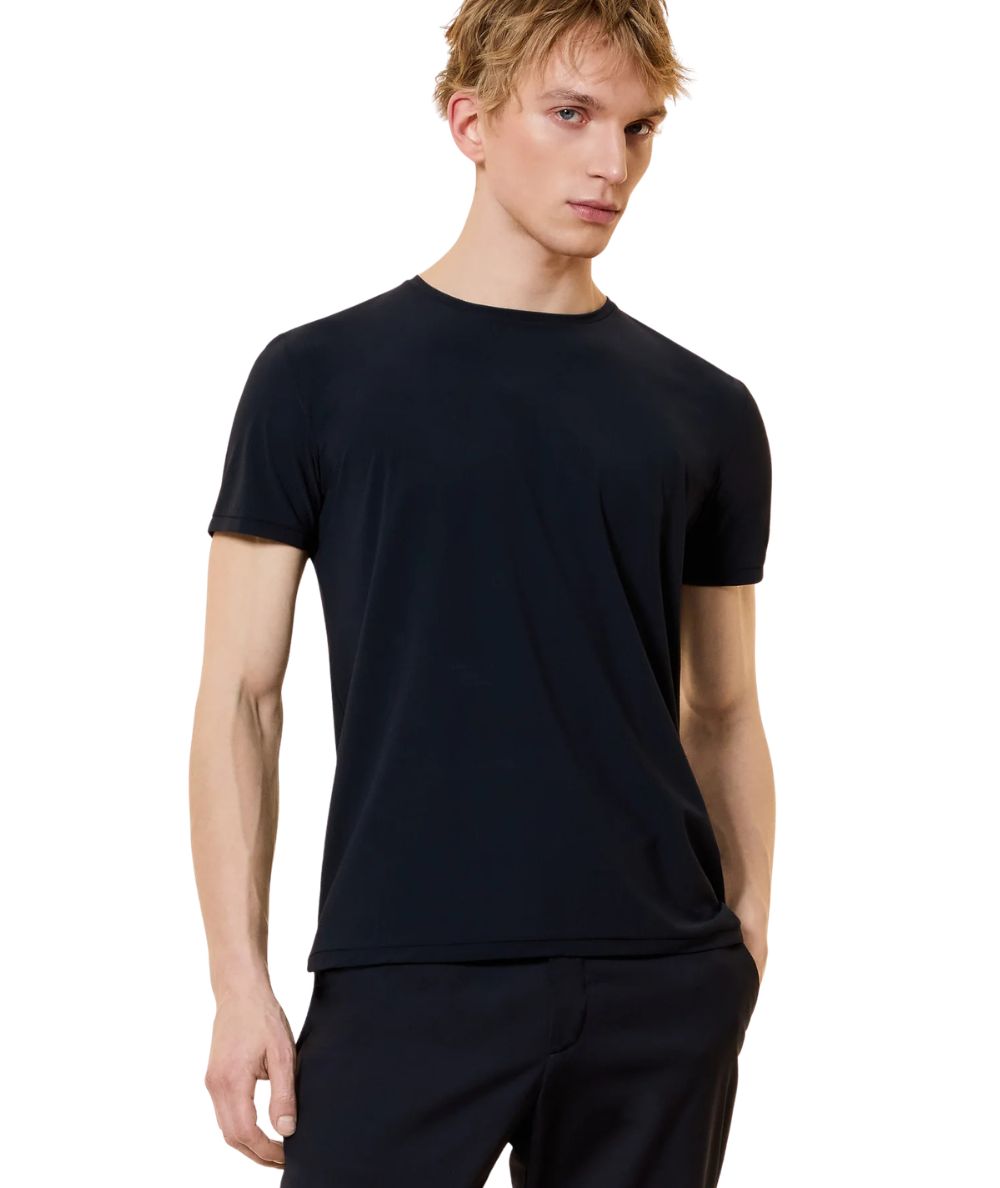 RRD T-shirt Square Strech in Seersucker 26223 Blu
