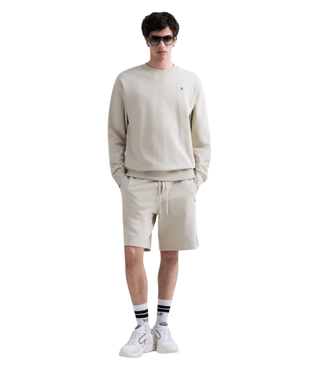 Replay Bermuda in Felpa di Cotone M9063.000.23802 Beige