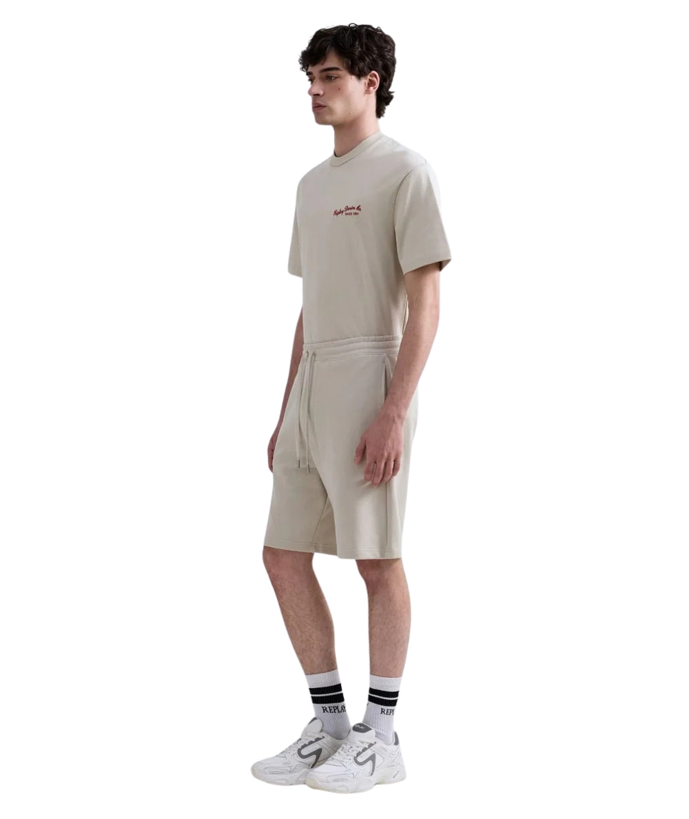 Replay Bermuda in Felpa di Cotone M9063.000.23802 Beige