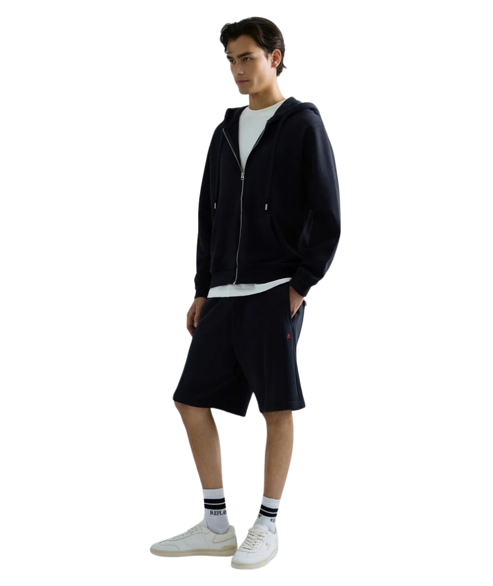 Replay Bermuda in Felpa di Cotone M9063.000.23802 Blu scuro