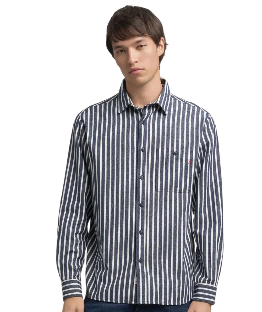 Replay Camicia  M4144.000.52826 Blu Bianco