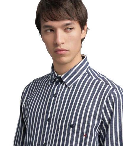 Replay Camicia  M4144.000.52826 Blu Bianco