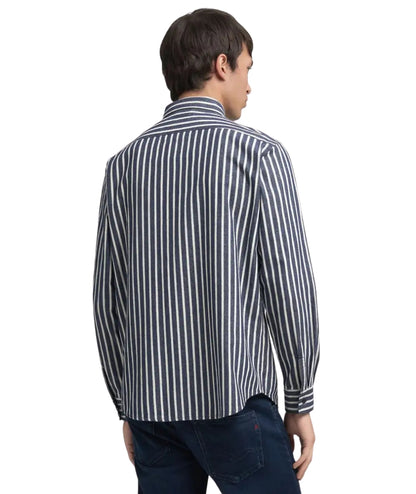 Replay Camicia  M4144.000.52826 Blu Bianco