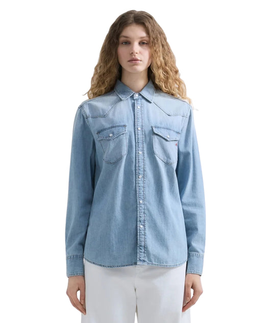 Replay Camicia in Denim W2362.000.26C17B Denim Chiaro