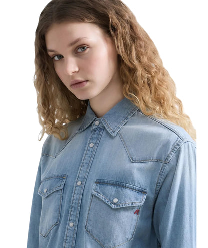 Replay Camicia in Denim W2362.000.26C17B Denim Chiaro