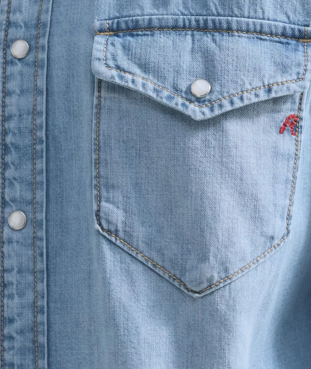 Replay Camicia in Denim W2362.000.26C17B Denim Chiaro
