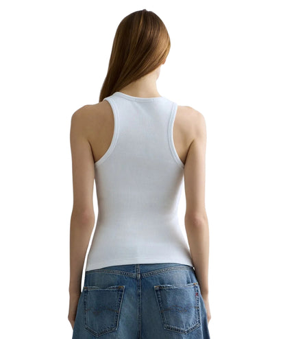 Replay Canotta in Cotone a Costine W3483A.000.23747 Bianco