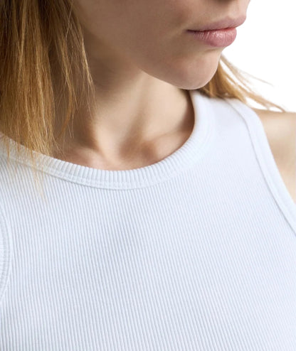 Replay Canotta in Cotone a Costine W3483A.000.23747 Bianco
