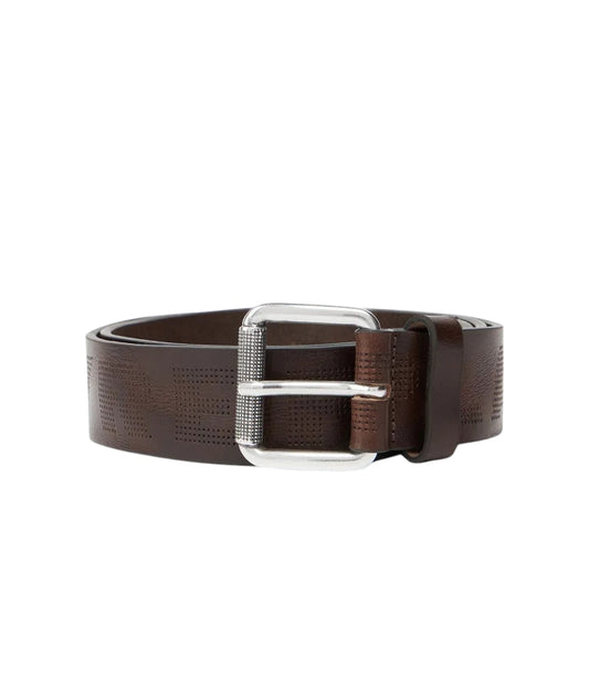 Replay Cintura in Pelle con Logo Texturizzato AM2713.000.A1207B Marrone