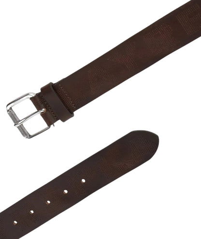 Replay Cintura in Pelle con Logo Texturizzato AM2713.000.A1207B Marrone