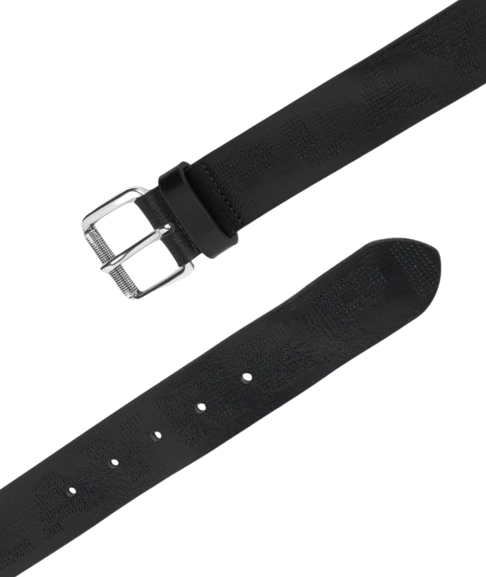 Replay Cintura in Pelle con Logo Texturizzato AM2713.000.A1207B Nero