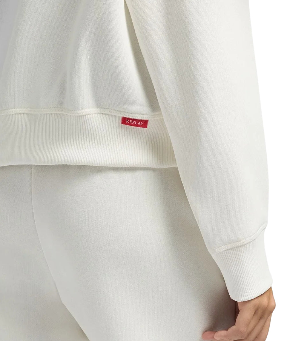 Replay Felpa Girocollo W3461C.000.23808 Bianco