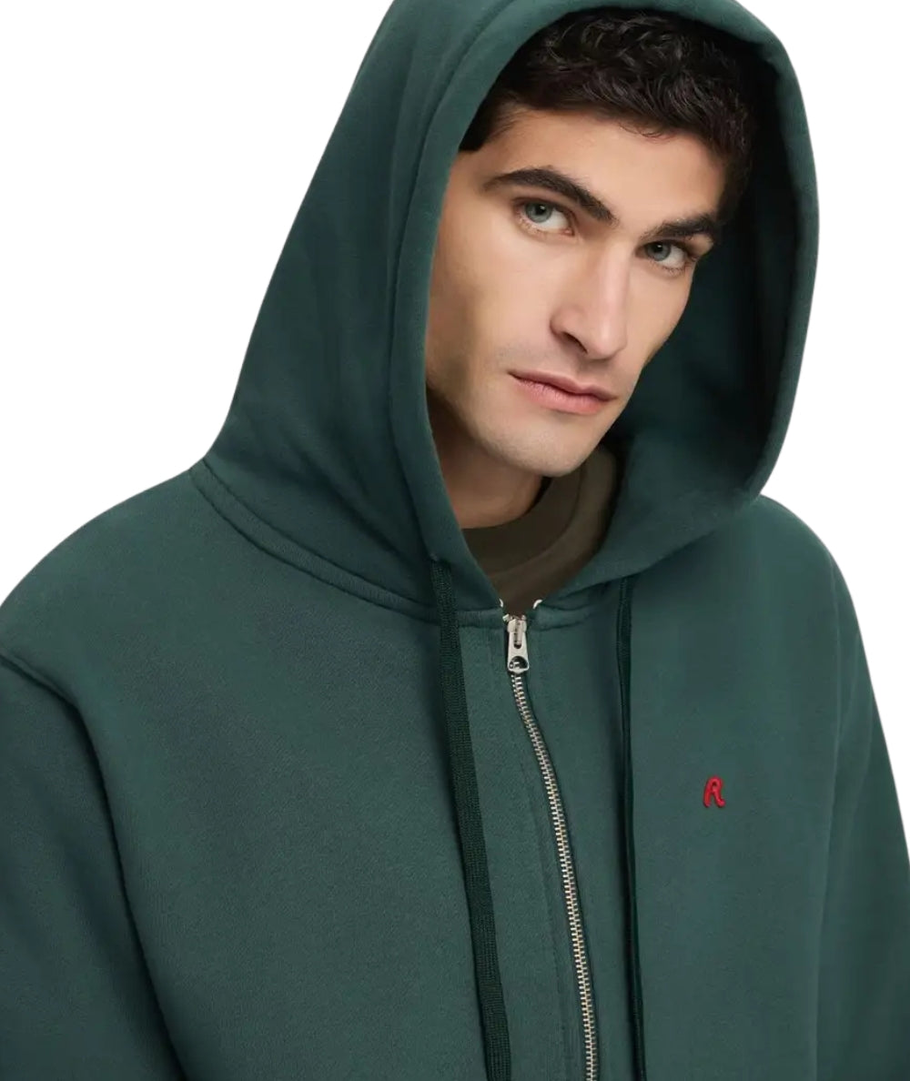 Replay Felpa con Cappuccio Full Zip M3107.000.23736P Verde