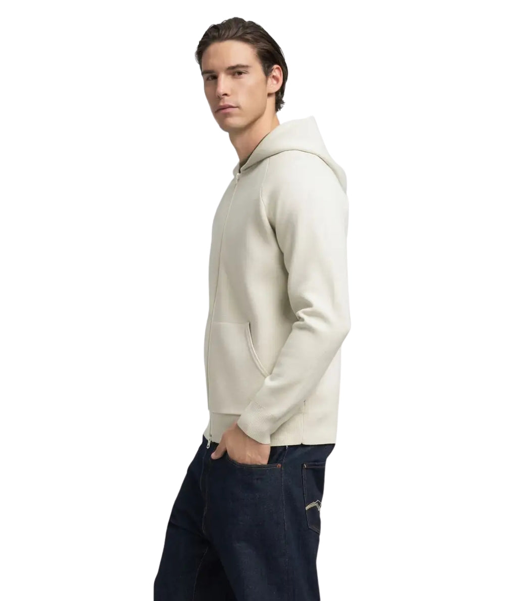 Replay Felpa con Cappuccio e Full Zip UK4879.000.G23896 Bianco